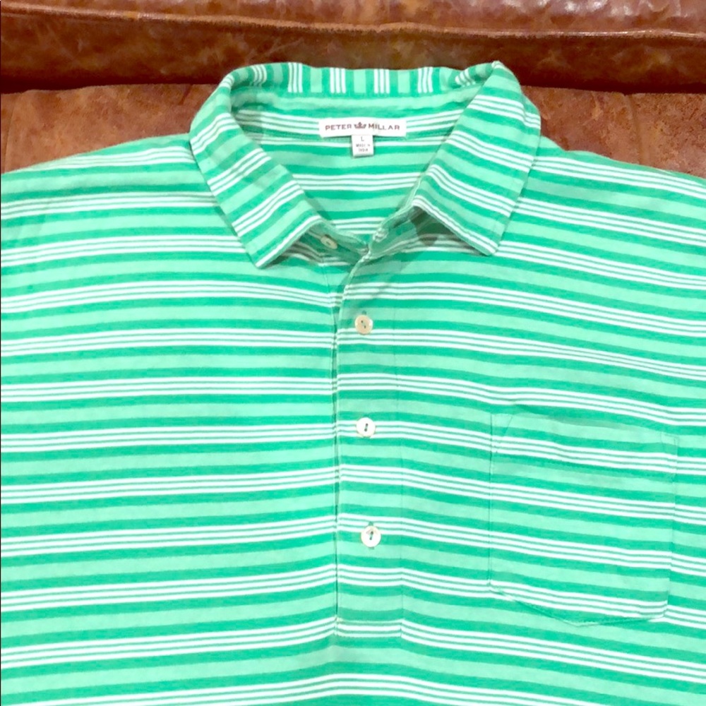 Peter Millar Brandon Dunes Golf Shirt Size L